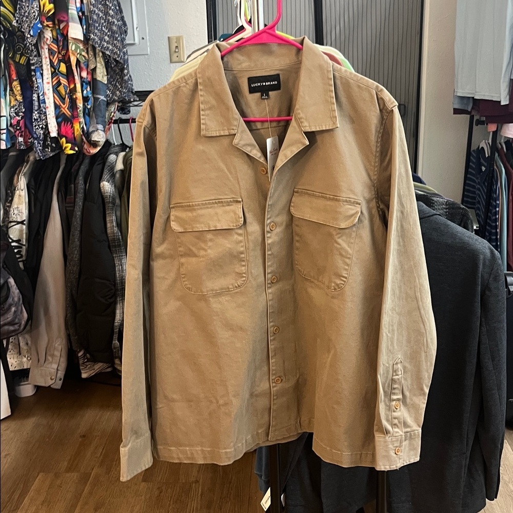 Lucky Brand Rancher Stretch Cotton Sateen Shirt Jacket
